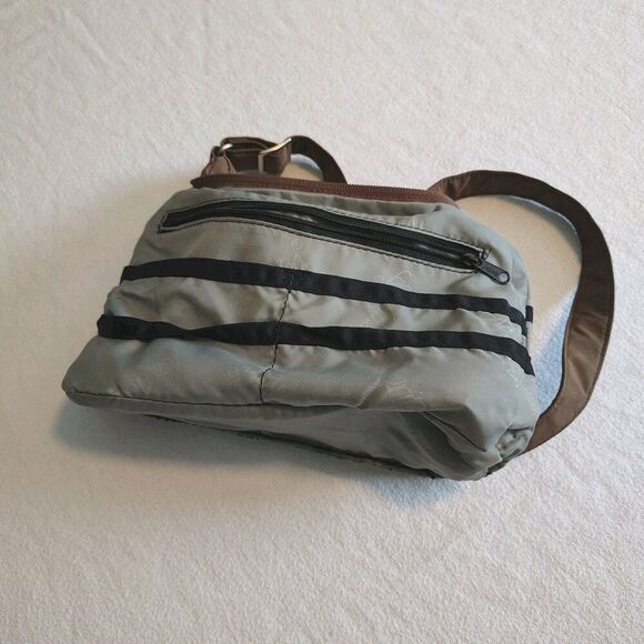 Ameribag Crossbody Shoulder Bag Small Brown Nylon Adjustable Strap Travel Purse - Picture 3 of 8